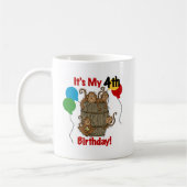 Affenbarsch 4. Geburtstag Kaffeetasse (Links)