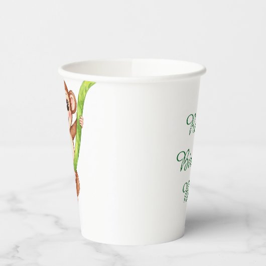 Affenbecher zum Geburtstag Pappbecher (Links)