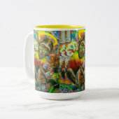 Affenbecher Zweifarbige Tasse (Vorderseite Links)