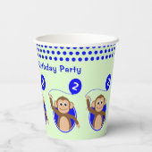 Affenblase 2. Geburtstag Pappbecher (Rückseite)