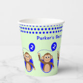 Affenblase 2. Geburtstag Pappbecher (Vorderseite)