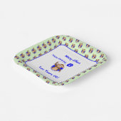 Affenblase 2. Geburtstag Pappteller (Gewinkelt)