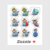 Affenblasen Td 6 Aufkleber (Blatt)