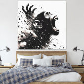 Affenblast Leinwanddruck (Insitu (Schlafzimmer))