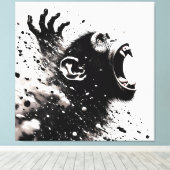 Affenblast Leinwanddruck (Insitu (Holzboden))