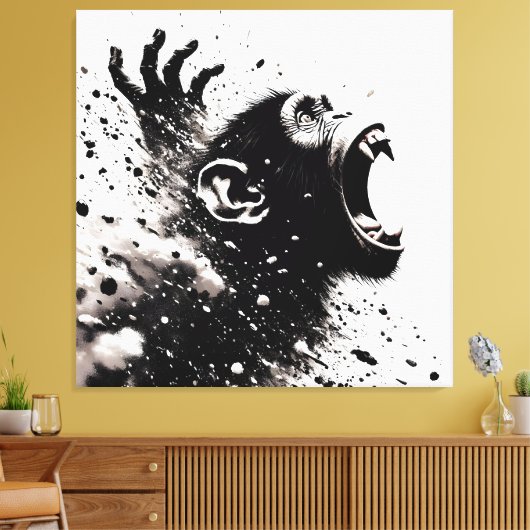 Affenblast Leinwanddruck (Insitu (Wohnzimmer))