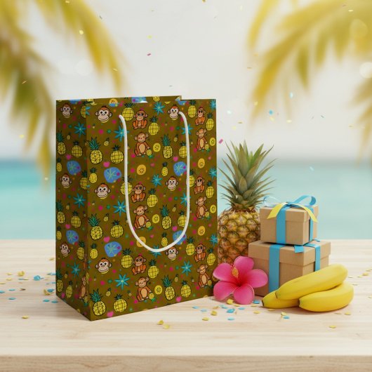 Affenbusiness-Muster Mittlere Geschenktüte