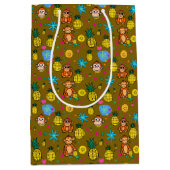 Affenbusiness-Muster Mittlere Geschenktüte (Vorderseite)