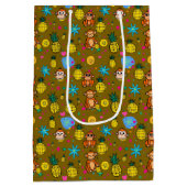 Affenbusiness-Muster Mittlere Geschenktüte (Rückseite)