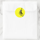 Affendripz Runder Aufkleber (Tasche)