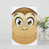 Affenemoji Briefpapier (Stehend Vorderseite)