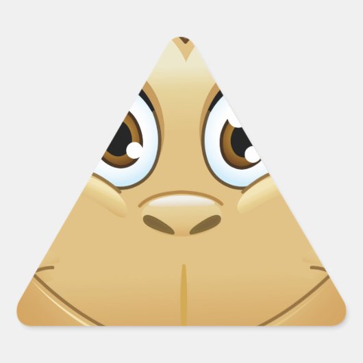 Affenemoji Dreieckiger Aufkleber (Vorderseite)