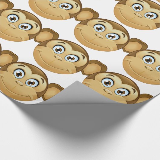 Affenemoji Geschenkpapier (Ecke)