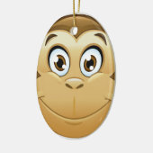 Affenemoji Keramikornament (Links)