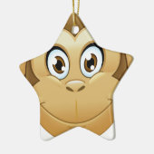 Affenemoji Keramikornament (Links)