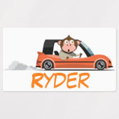 Affenfahrer Etiketten (Design 2)