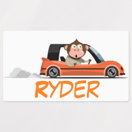 Affenfahrer Etiketten (Design 2)