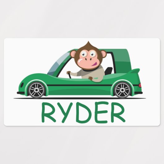 Affenfahrer Etiketten (Design 1)