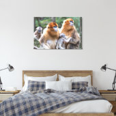 Affenfamilie Leinwanddruck (Insitu (Schlafzimmer))