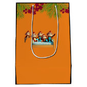 Affenfamilie Mittlere Geschenktüte (Rückseite)
