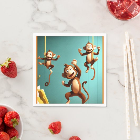 Affenfamilie Serviette (Beispiel)