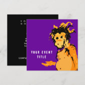 Affenfarbe Einladung (Vorne/Hinten)