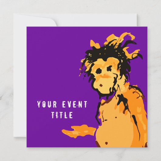 Affenfarbe Einladung (Vorderseite)