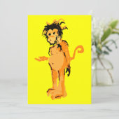 Affenfarbe Einladung (Stehend Vorderseite)