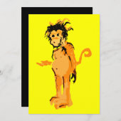 Affenfarbe Einladung (Vorne/Hinten)