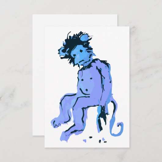 Affenfarbe Einladung (Vorne/Hinten)