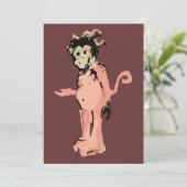 Affenfarbe Einladung (Stehend Vorderseite)