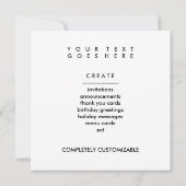 Affenfarbe Einladung (Rückseite)