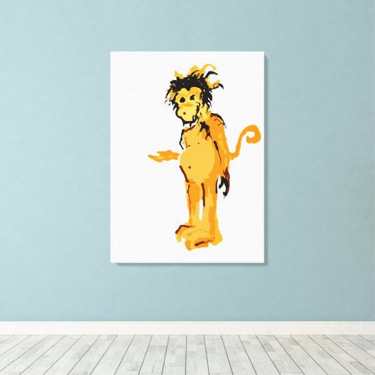 Affenfarbe Leinwanddruck (Insitu (Holzboden))