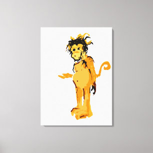 Affenfarbe Leinwanddruck