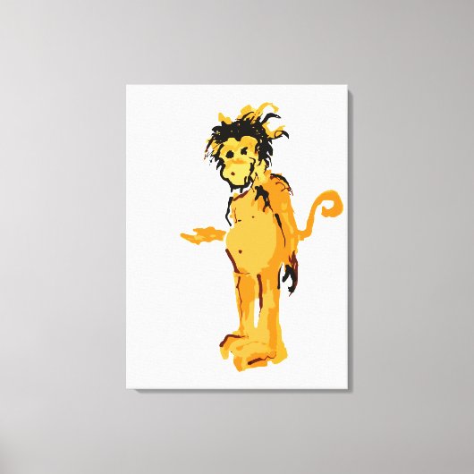 Affenfarbe Leinwanddruck (Vorderseite)