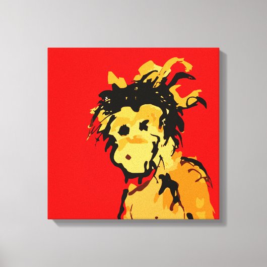 Affenfarbe Leinwanddruck (Vorderseite)