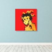 Affenfarbe Leinwanddruck (Insitu (Holzboden))