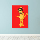 Affenfarbe Leinwanddruck (Insitu (Holzboden))