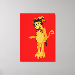 Affenfarbe Leinwanddruck