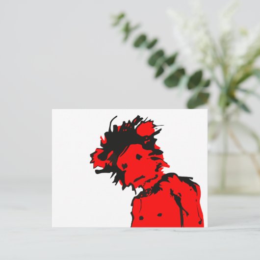 Affenfarbe Postkarte (Stehend Vorderseite)