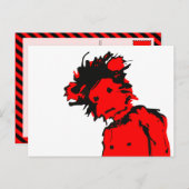 Affenfarbe Postkarte (Vorne/Hinten)
