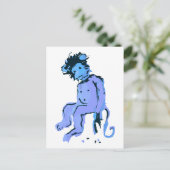 Affenfarbe Postkarte (Stehend Vorderseite)