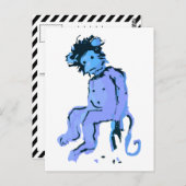 Affenfarbe Postkarte (Vorne/Hinten)