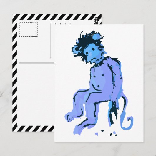 Affenfarbe Postkarte (Vorne/Hinten)