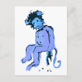 Affenfarbe Postkarte (Vorderseite)