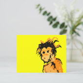 Affenfarbe Postkarte (Stehend Vorderseite)