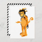 Affenfarbe Postkarte (Vorne/Hinten)