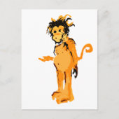 Affenfarbe Postkarte (Vorderseite)