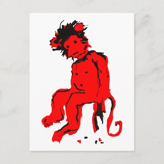 Affenfarbe Postkarte (Vorderseite)
