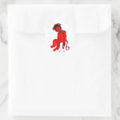 Affenfarbe Runder Aufkleber (Tasche)